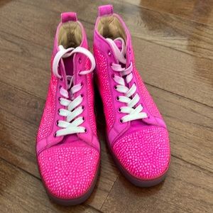Pink neon shoes